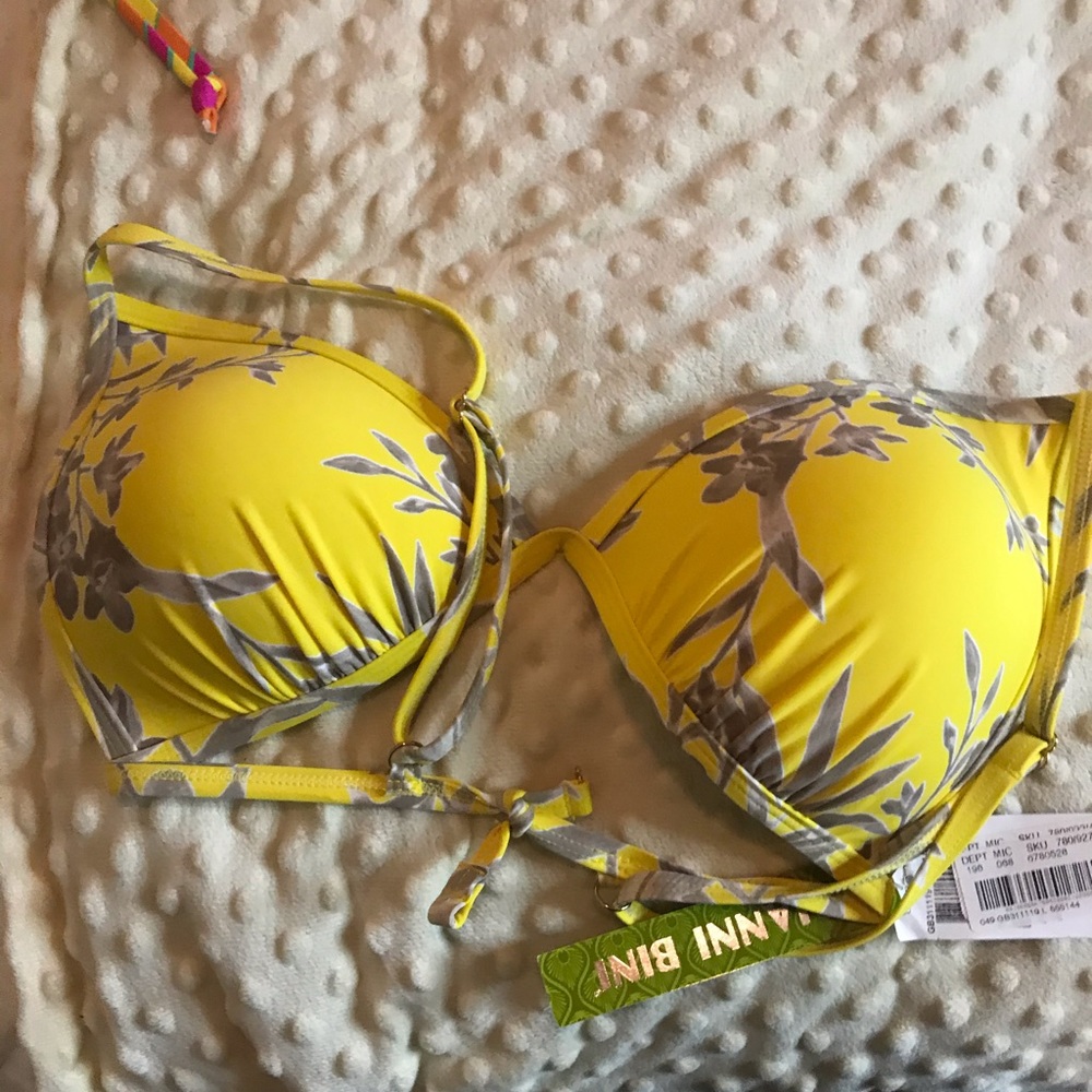 Gianni bini yellow bikini top